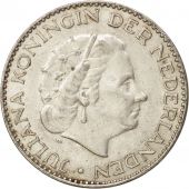 Netherlands, Juliana, Gulden, 1955, AU(55-58), Silver, KM:184