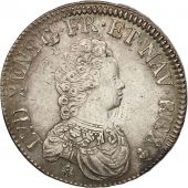 France, Louis XV, cu Vertugadin, 1716, Reims, AU(50-53), Silver, KM:414.18