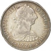 Mexico, Charles III, 2 Rales, 1774, Mexico City, AU(50-53), Silver, KM:88.2