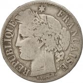 France, Crs, 2 Francs, 1871, Paris, VF(20-25), Silver, KM:817.1, Gadoury:530