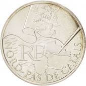 France, 10 Euro Nord-Pas-de-Calais, 2010, SPL+, Argent, KM:1664