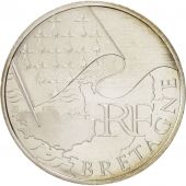 France, 10 Euro Bretagne, 2010, FDC, Argent, KM:1648