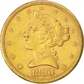 tats-Unis, Coronet Head, $5, Half Eagle, 1880, San Francisco, TTB, Or, KM:101