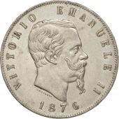 Italie, Vittorio Emanuele II, 5 Lire, 1876, Rome, SUP, Argent, KM:8.4