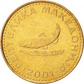 Macedonia, 2 Denari, 2001, MS(65-70), Brass, KM:3