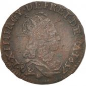 France, Louis XIV, Liard de France, 1657, Caen, VF(20-25), Copper, KM:192.4