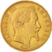 France, Napoleon III, 50 Francs, 1864, Paris, TTB, Or, KM:804.1, Gadoury:1112