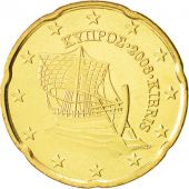 Chypre, 20 Euro Cent, 2008, SPL+, Brass, KM:82