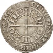 France, Flandre, Louis II de Male, Gros au lion, TTB, Argent, Boudeau:2230