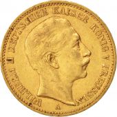 German States, PRUSSIA, Wilhelm II, 20 Mark, 1898, Berlin, EF(40-45), Gold