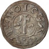 Languedoc, Comt de Toulouse, Bertrand, Denarius, AU(50-53), Silver, Boudeau:715