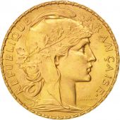 France, Marianne, 20 Francs, 1907, MS(64), Gold, KM:857, Gadoury:1064a