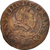 France, Louis XIII, Double tournois, 1620, Villeneuve, VF(30-35), Copper