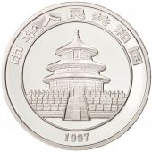 CHINA, PEOPLES REPUBLIC, 10 Yan, 1997, small date, MS(65-70), Silver, KM:986
