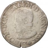 France, DOMBES, Louis II, Teston, 1577, Trvoux, F(12-15), Silver, Boudeau:1056