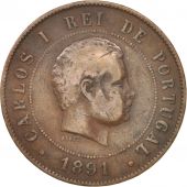 Portugal, Carlos I, 20 Reis, 1891, VF(20-25), Bronze, KM:533