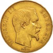 France, Napoleon III, 50 Francs, 1856, Paris, AU(50-53), Gold, KM:785.1