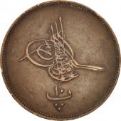 gypte, Abdul Aziz, 10 Para, 1864 (AH1277//5), TTB, Bronze, KM:241