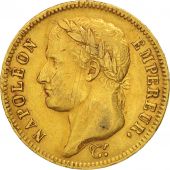 France, Napolon I, 40 Francs, 1812, Paris, EF(40-45), Gold, KM:696.1