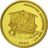 Ghana, 500 Sika, 2002, Phoenician navigators, MS(65-70), Gold