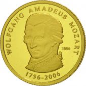 Togo, 1500 Francs, 2006, Mozart, MS(65-70), Gold