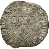 France, Charles VI, Blanc Gunar, Romans, TTB, Billon, Duplessy:377A