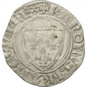 France, Charles VI, Blanc Gunar, Cremieu, VF(30-35), Billon, Duplessy:377A
