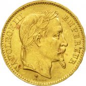 France, Napoleon III, 20 Francs, 1868, Strasbourg, TTB+, Or, KM:801.2