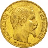 France, Napoleon III, 20 Francs, 1857, Paris, AU(55-58), Gold, KM:781.1