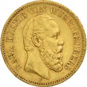 Etats allemands, WURTTEMBERG, Karl I, 20 Mark, 1876, Freudenstadt, TTB, Or