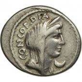Mussidia, Denarius, Rome, VF(30-35), Silver, Crawford:494/42c