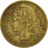 Cameroun, 2 Francs, 1924, Paris, TTB, Aluminum-Bronze, KM:3