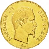 France, Napoleon III, 100 Francs, 1855, Paris, AU(50-53), Gold, KM:786.1