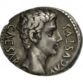 Augustus, Denarius, Colonia Patricia, AU(50-53), Silver, RIC:75a