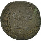 France, Henri III, Double Tournois, 1585, Grenoble, VF(30-35), Copper, CGKL:140a