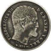 Denmark, Frederik VII, 1/2 Rigsdaler, 1854, VF(20-25), Silver, KM:759