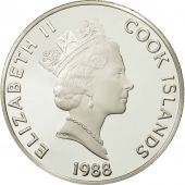 les Cook, Elizabeth II, 50 Dollars, 1988, Samuel de Champlain, FDC, Argent