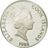 les Cook, Elizabeth II, 50 Dollars, 1988, Hernando Corts, FDC, Argent