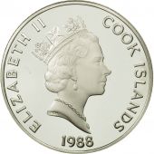 les Cook, Elizabeth II, 50 Dollars, 1988, Lewis & Clark, FDC, Argent