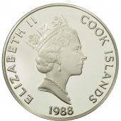 les Cook, Elizabeth II, 50 Dollars, 1988, Vasco da Gama, FDC, Argent