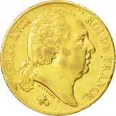 France, Louis XVIII, 20 Francs, 1819, Paris, AU(50-53), Gold, KM:712.1