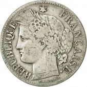 France, Crs, 2 Francs, 1871, Paris, VF(30-35), Silver, KM:817.1, Gadoury:530
