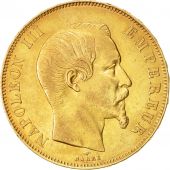 France, Napoleon III, 50 Francs, 1858, Paris, AU(50-53), Gold, KM:785.1