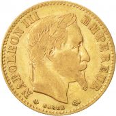 France, Napoleon III, 10 Francs, 1862, Paris, VF(30-35), Gold, KM:800.1
