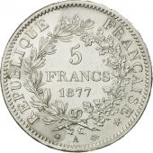 France, Hercule, 5 Francs, 1877, Paris, MS(64), Silver, KM:820.1, Gadoury:745a
