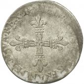 France, Henri IV, 1/4 Ecu de Barn, 1590, Pau, EF(40-45), Copper, Sombart:4706