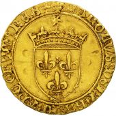 France, Charles VIII, Ecu dor au soleil, Troyes, EF(40-45), Gold, Duplessy:575A