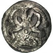 Ambiani, Denier aux chevaux affronts, AU(50-53), Silver, Delestre:438