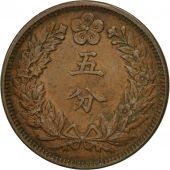 Korea, Kuang Mu, 5 Fun, Year 2 (1898), AU(50-53), Copper, KM:1116
