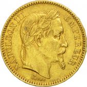 France, Napolon III, 20 Francs, 1864, Strasbourg, EF(40-45), Gold, KM:801.2